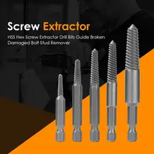 Hex Shank Screw EXTRACTOR Drill Bits GUIDE Broken Bolt STUD Remover(China)