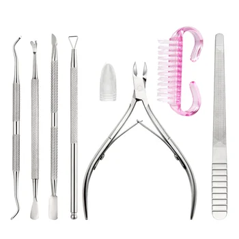 

7pcs Manicure Tools Simple Durable Useful Manicure Tools for Home Store (Steel Color)
