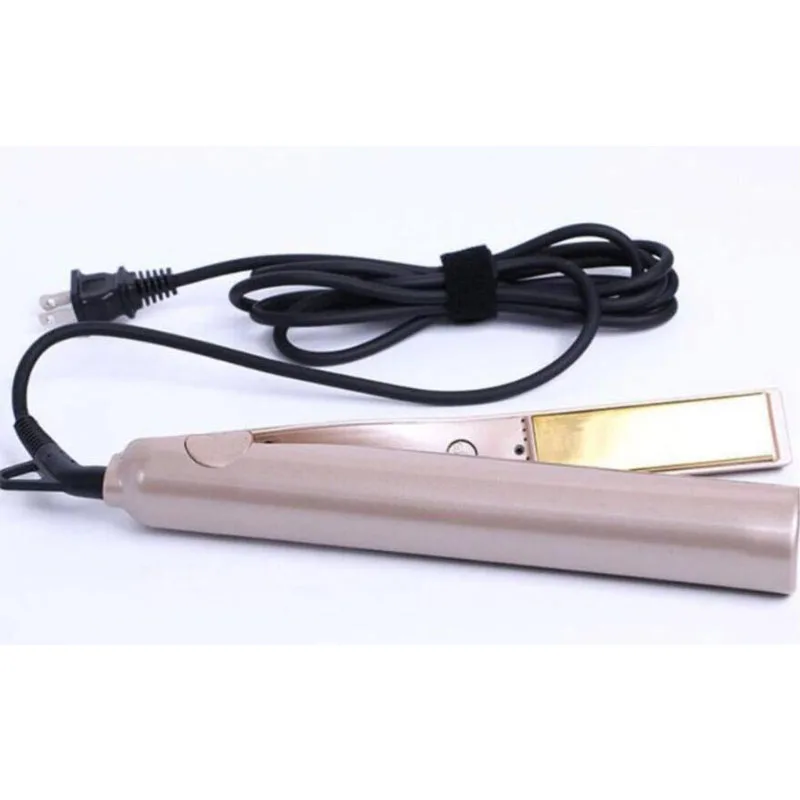 

High Quality 2 in 1 Hair curler Hair Straightener Titanium Gold Plated Hair Styling Tool Curling - Drop Shipping