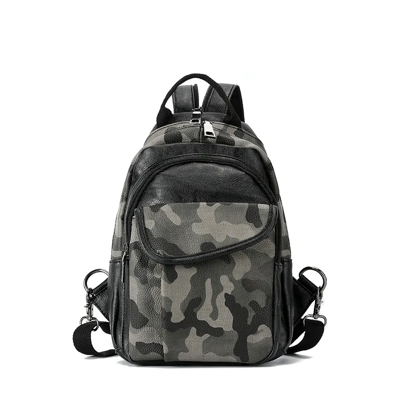 

The new men's bag trend camouflage small backpack tide shoulders dual-purpose bag