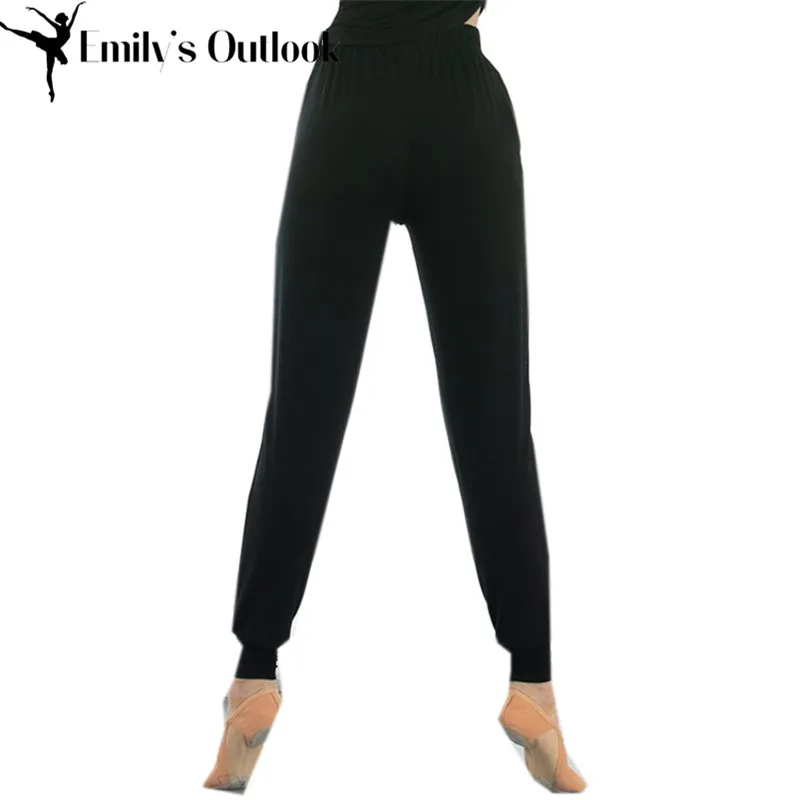 

Womens Modal Soft Dance Harem Pants High Waist Ultra Stretch Full Length Trouser Body Shaper Dancer Practice Wear Plus Size