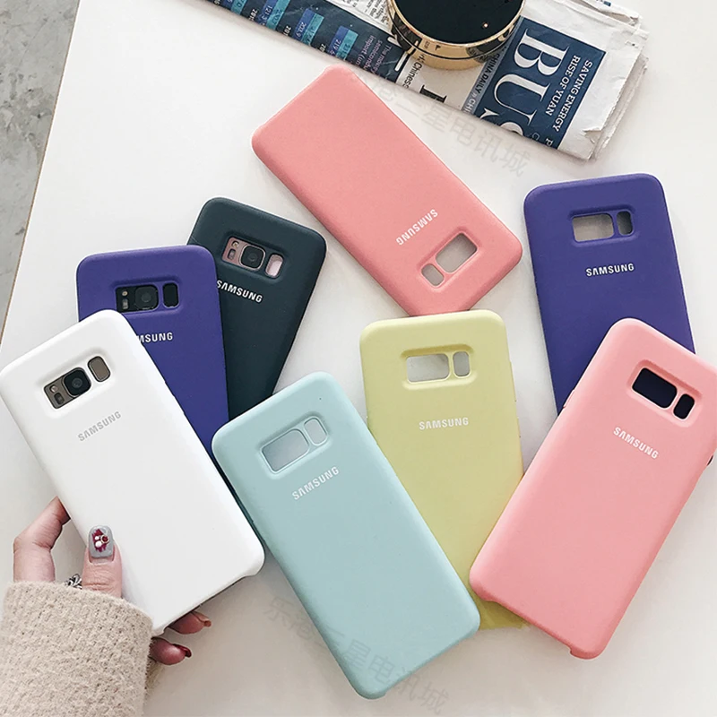 Чехол для телефона Samsung Galaxy S10 S9 S8 Plus чехол из жидкого силикона шелковистая мягкая