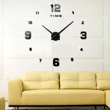 Современный дизайн безрамные Акриловые DIY цифровые настенные часы стикер часов домашний декор для гостиной и офиса 3D настоящие большие настенные часы