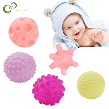 

6pcs Children Ball Textured Multi DevelopTactile Senses Toy Baby Touch Hand Teether Ball Training Massage Soft Stress Balls ZXH