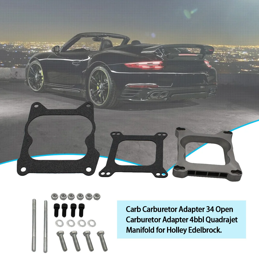 

Hot New Carb Carburetor Adapter 3/4" Open Carburetor Adapter 4bbl Quadrajet Manifold for Holley Edelbrock Carburetor