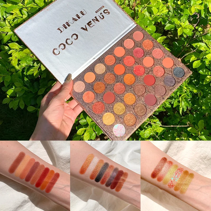 35 Colors Eyeshadow Makeup Pallete Matte Shimmery Long Lasting Silky Powder Eye Makeup Set YUF99