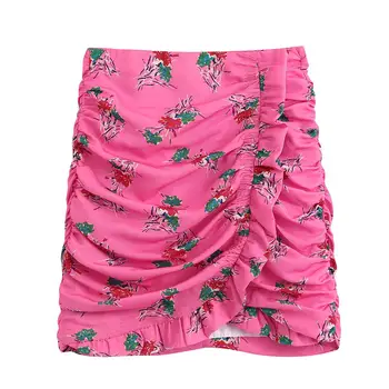 

2020 new fashion brand summer Casual Skirt Print Above Knee, Mini A-line Casual