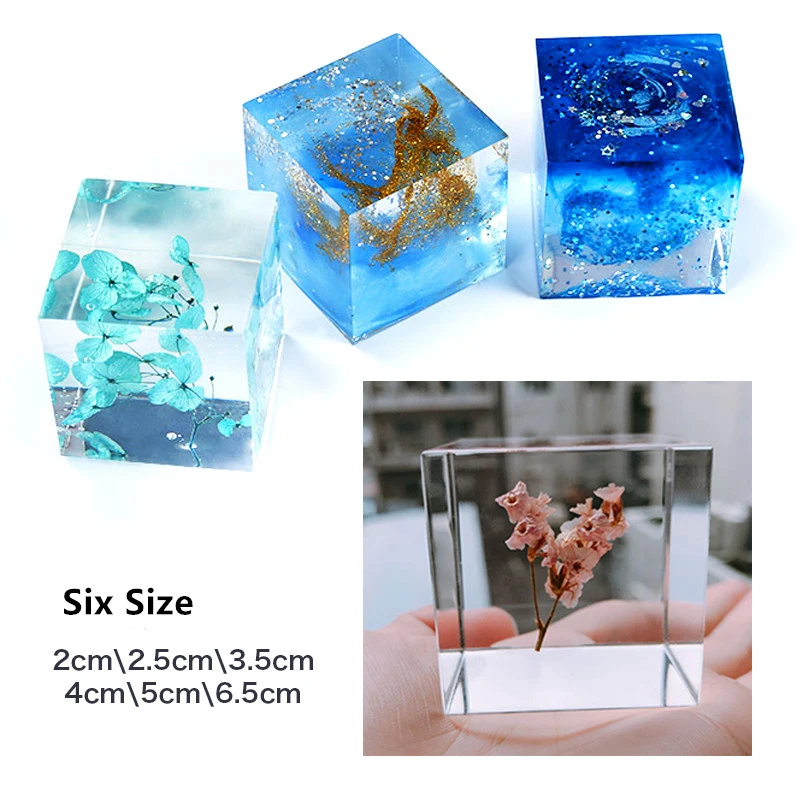 Creative Cube Shape Candle Soap Making Mold Square Candle Silicone Mold DIY Plaster Aromatherapy Resin Crafts