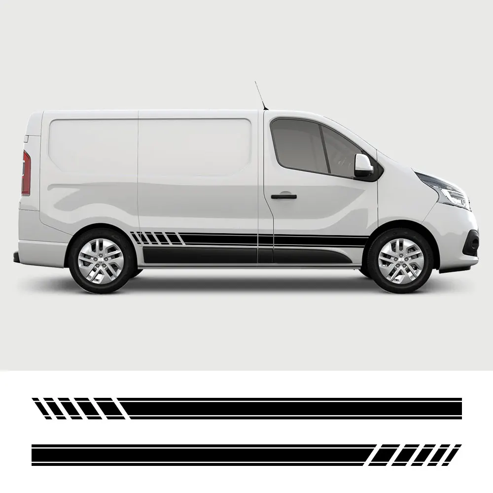 2PCS Car Door Stickers For Renault Trafic 3 2 Fiat Talento Nissan NV300 Vauxhall Vivaro Camper Van Vinyl Film Decals Accessories |