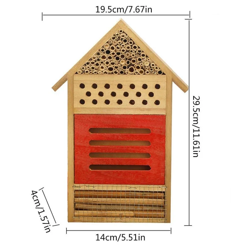 Пчеловодство насекомое пчелиный дом деревянный дом насекомое бревно насекомое Кормление дом коробка с пчелами пчелиный ульи Садовые принадлежности