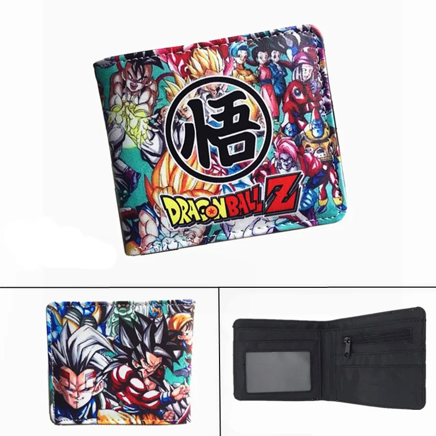 Аниме Dragon Ball Z кошелек Супер Saiyan Goku Vegetto для мальчиков и девочек карман на молнии для монет PU короткий держатель для карт - Цвет: F