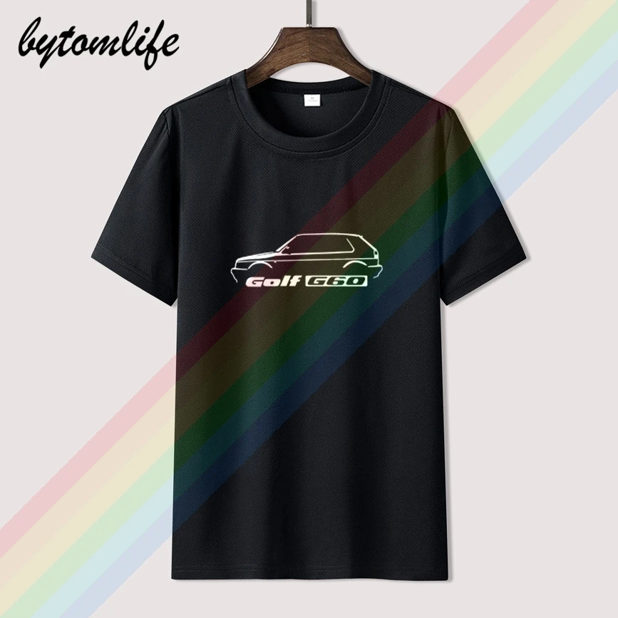 GOLFS G60 MK 2 INSPIRED CLASSIC CAR T Shirt For Men Limitied Edition Men's Black Brand Cotton Tees Amazing Short Sleeve Tops | Мужская