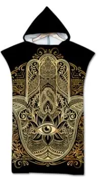 8 Дропшиппинг микрофибра принт Custome пляжный халат банное полотенце Спорт на открытом воздухе для взрослых пончо полотенце с капюшоном банный халат полотенце s для женщин и мужчин - Цвет: 8