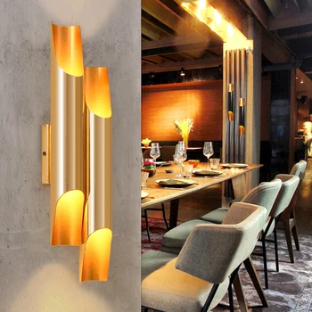 

Replica Delightfull Coltrane modern wall light lamp sconce LED up down aluminum pipe wing 2 lights black golden wall lamp light