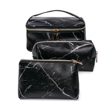 Мраморная косметичка, портативный чехол для путешествий, водонепроницаемый косметичка, большая сумка для хранения, органайзер, 3 упаковки/4 упаковки