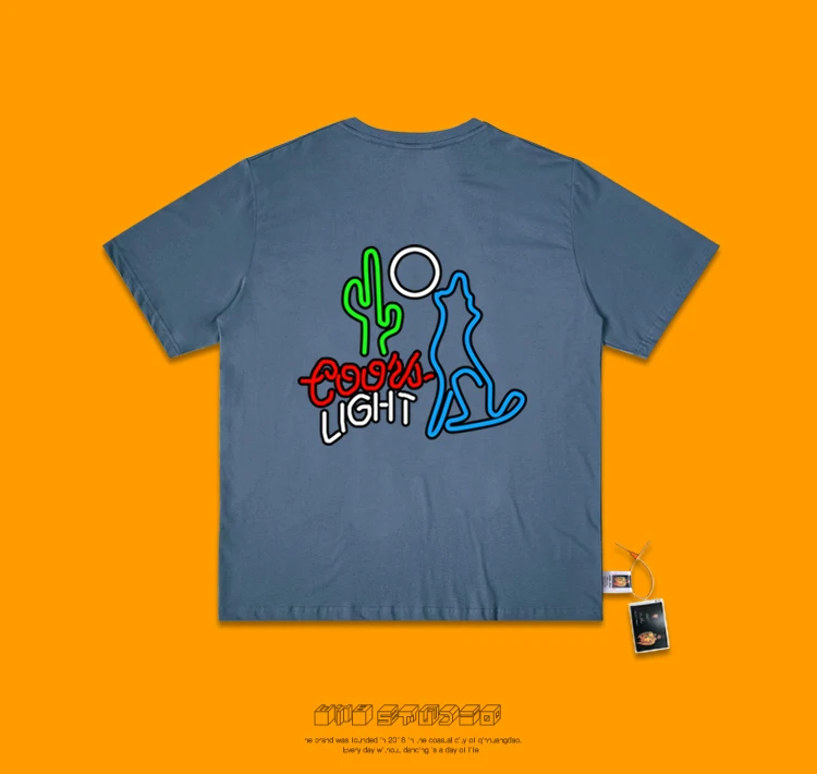 Electric Syllable Dj Kanye Than Primary Section Hand Evil Do Cactus Doodle Cartoon Series Style Bf Wind T Shirt Men And Women