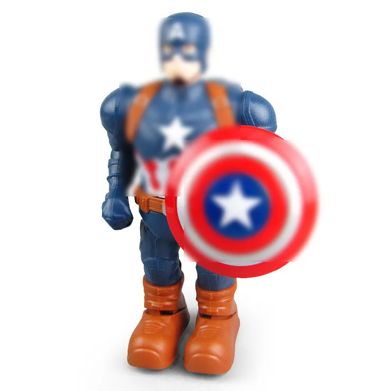 Танцующий Капитан Америка фигурка игрушка светодиодная вспышка светильник звук музыка робот супергерой электронная игрушка