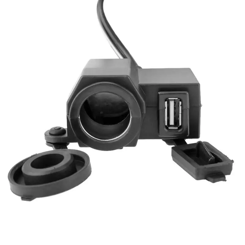 12V Водонепроницаемый для телефона на мотоцикл gps Зарядное устройство USB Мощность гнездо прикуривателя подходит для детей преддошкольного возраста; штанины; скутеров и автомобилей