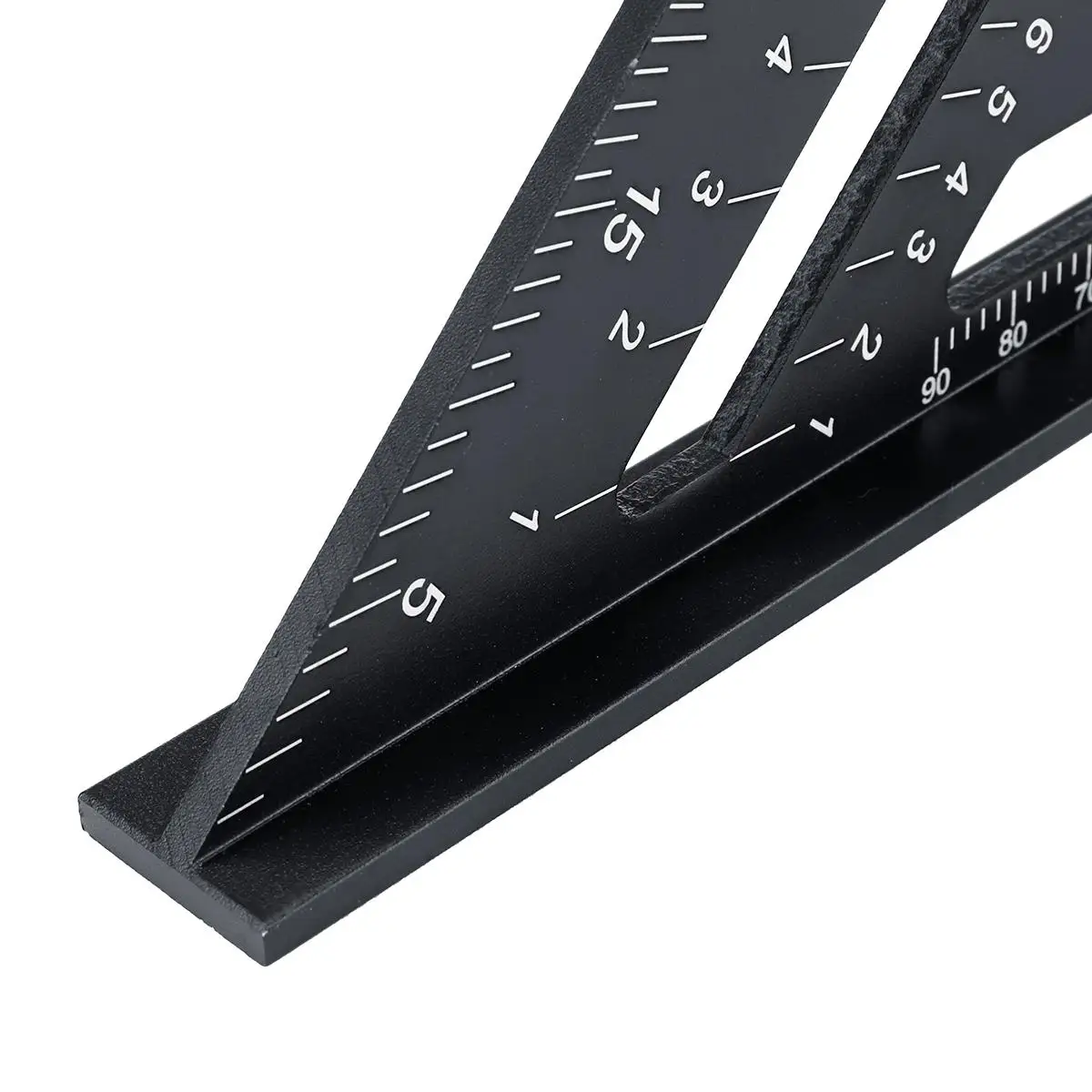 tape measure cm 7/12inch Triangle Ruler 90 degree Square Ruler Angle Protractor Miter Speed Square Measure Ruler Metric Imperial Woodworking Too black tape measure