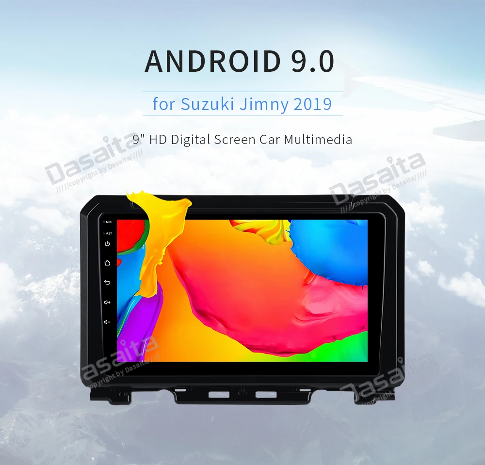 Dasaita 1 Din Android 9,0 Автомобильная магнитола для Suzuki Jimny gps Bluetooth TDA7850 " ips сенсорный экран автомобильный стерео Мультимедийный Плеер