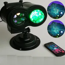 Светодиодная уличная Водонепроницаемая Двухтрубная лампа с узором для воды, лампа для проекции, лампа для бара, Рождественская лампа с рисунком воды, лазерный лужайка