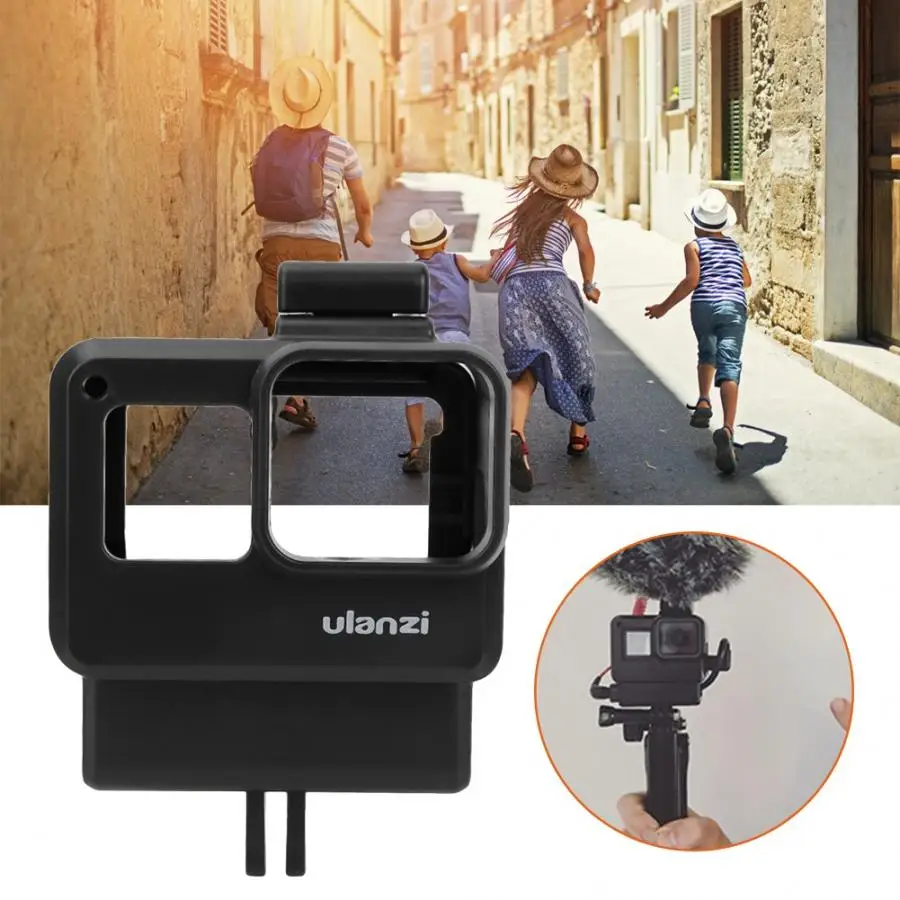 Защитный чехол Ulanzi V2 для камеры Gopro, рамка для камеры, крепление для Gopro Hero 7 6 5 с удлиненным портом, крепление для горячего башмака
