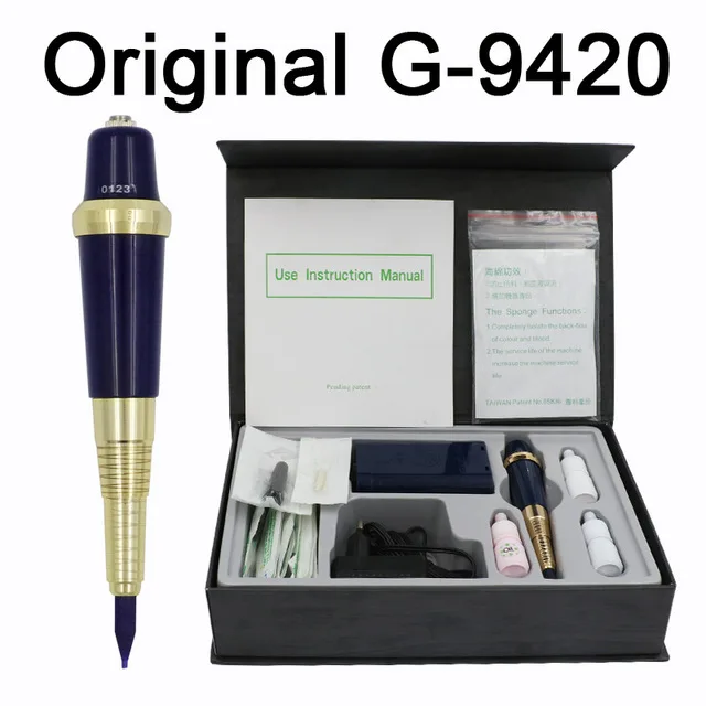 G9420 G9410/20 тайваньский Набор для перманентного макияжа, Гигантская Солнечная тату-машина, G-8650 с батареей, тату-машина, полный комплект для татуировки - Цвет: G9420