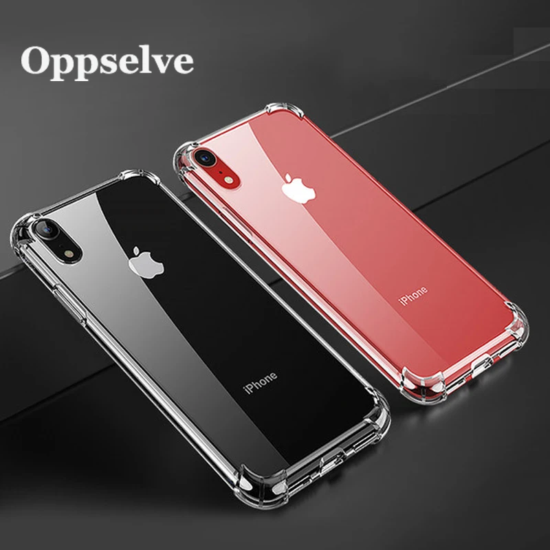 

Anti Knock Bumper Soft Airbag Phone Case for iPhone 11 Pro Max XS XR X 8 7 6 6S Plus Clear Phone Case TPU Back Cover Capinhas