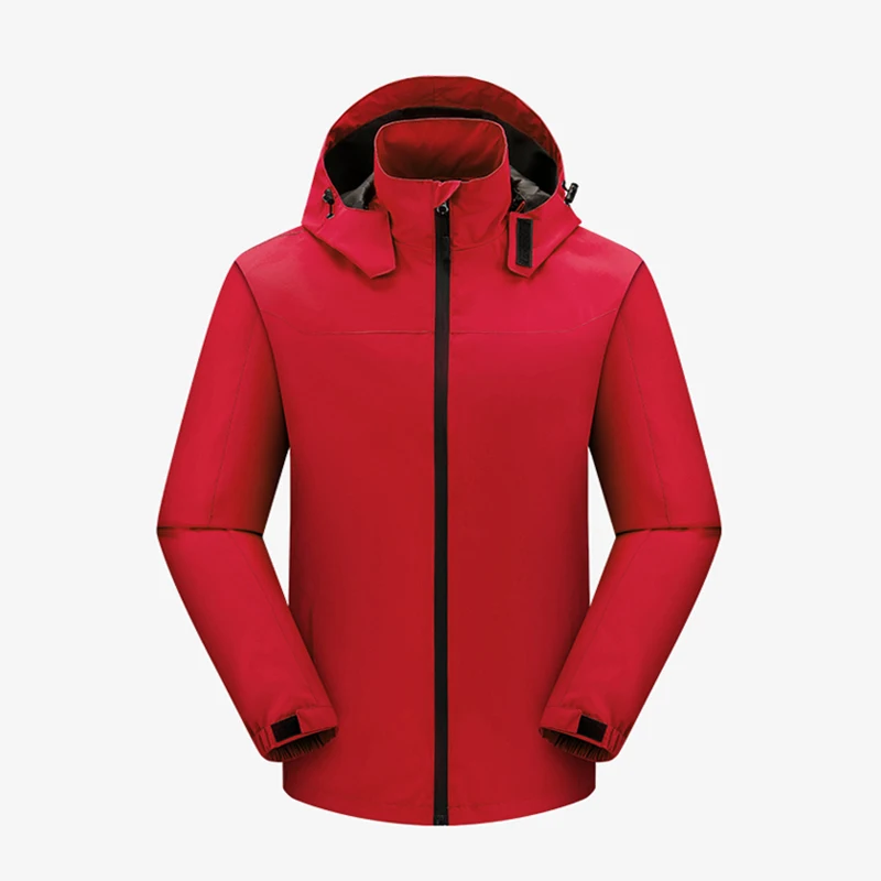Магазин Распродажа Мужская ветровка ветрозащитная ультра светильник непромокаемая Водонепроницаемая велосипедная куртка размера плюс куртка Пальто 4XL - Цвет: Красный