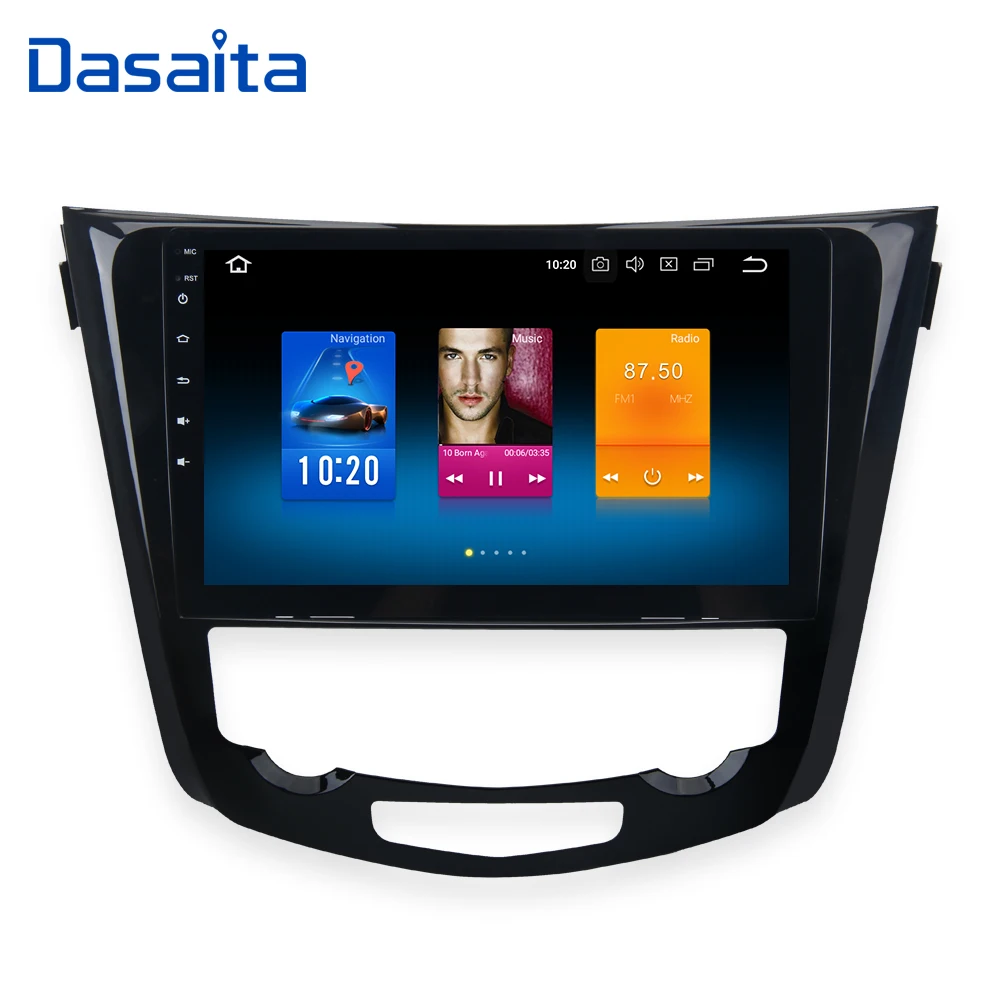 Dasaita Android 9,0 gps радио 10," для Nissan X-Trail Qashqai J10 J11 автомобильный стерео Мультимедиа gps навигация
