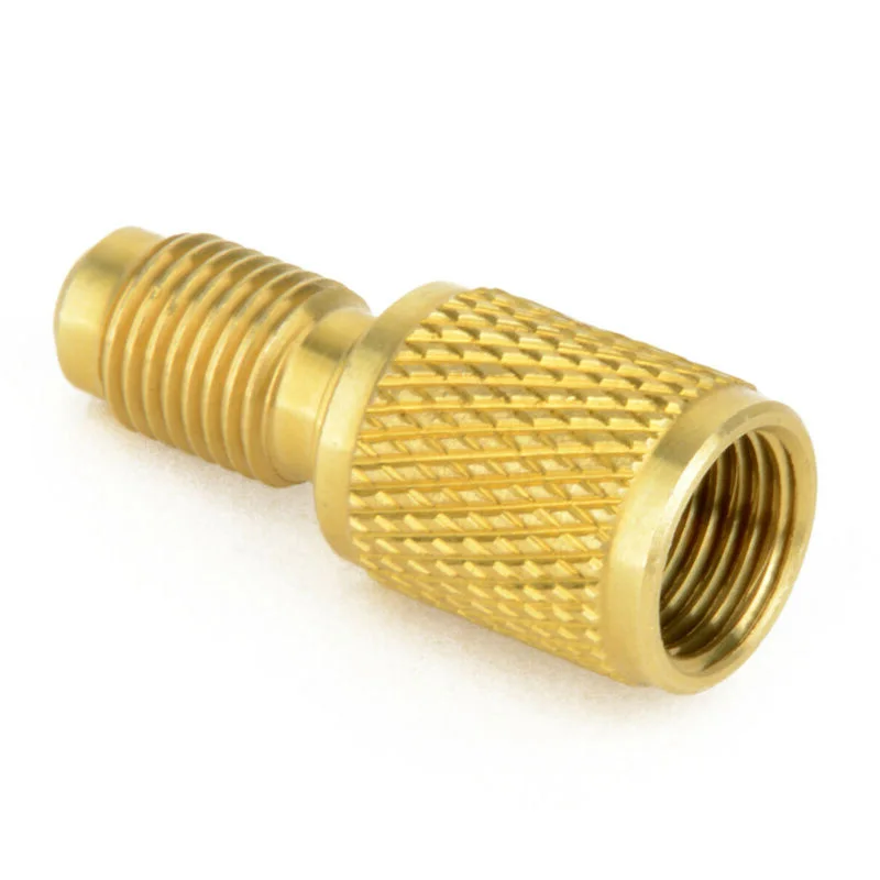 Brass Adapter HVAC Gauge R12 Hoses To R134A Refrigerant Tanks Hose Valve CoreTool Parts
