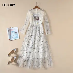 sheer embroidered maxi dress