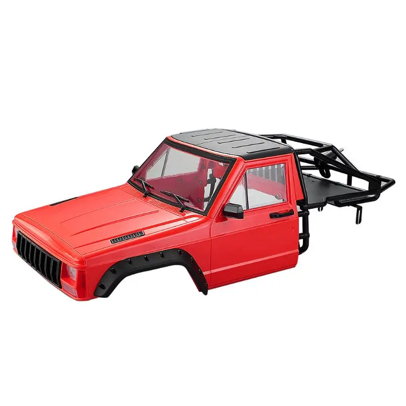 Кабина кузова автомобиля с задней половинной клеткой для 1/10 RC Гусеничный TRX4 осевой SCX10 90046 - Цвет: Красный
