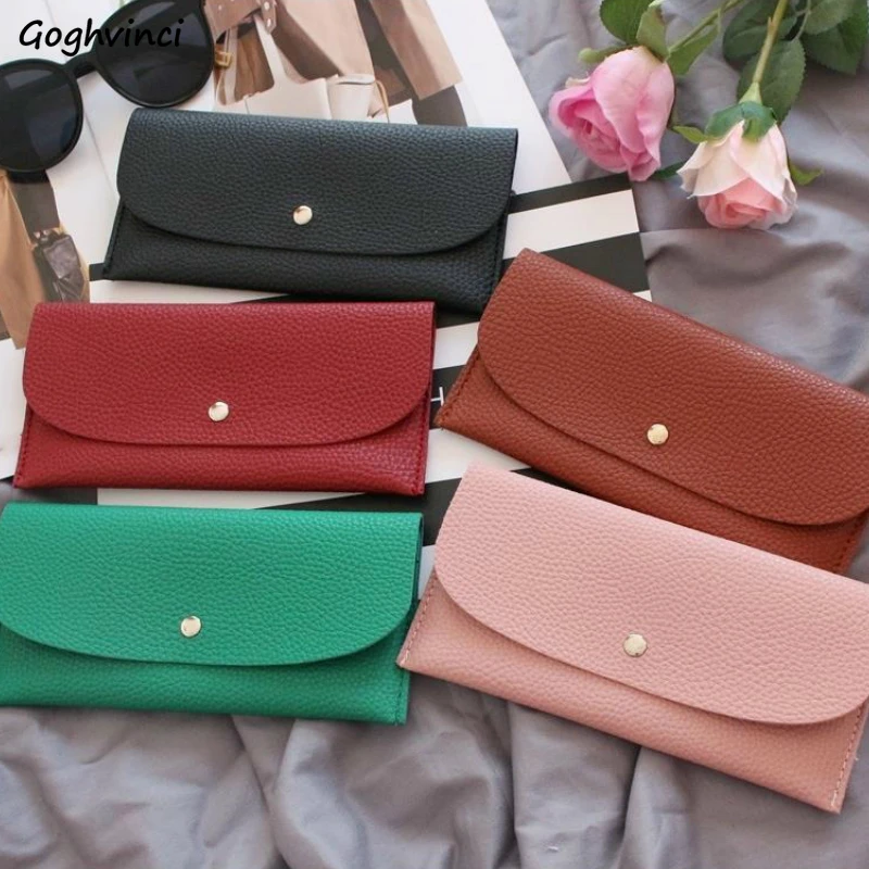 Wallets Women Colorful Hasp Chic Elegant Simple Card Holder PU Leather Long Purse Womens Wallet Fashion Korean Style Carteira | Багаж и