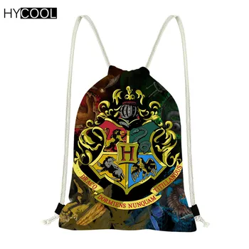 

HYCOOL Sports Adjustable Bag Gryffindor Printed Lion Snake Women Men Backpack Travel Sack Gym Soft Bolos Yoga Bag Light Storage