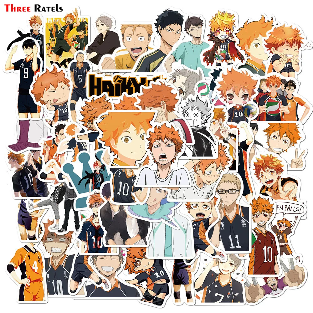 

50Pcs/Set Haikyuu!! Stickers Japanese Anime Sticker Volleyball For Decal On Guitar Suitcase Laptop Phone Fridge Motorcycle Car