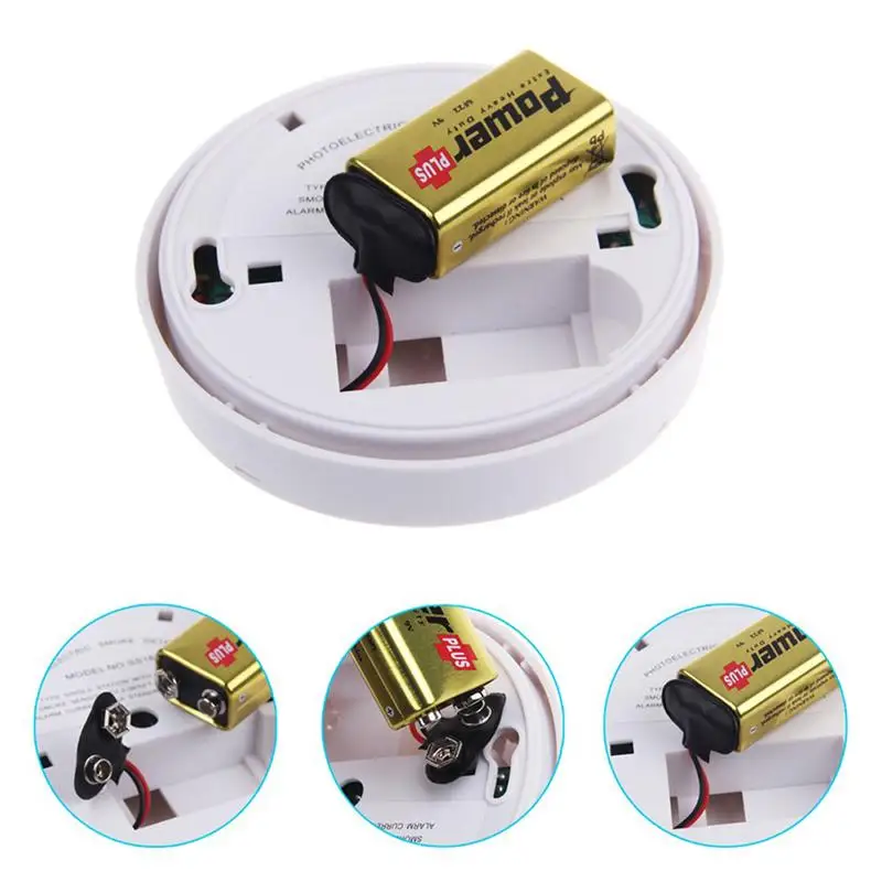ROSENICE2pcs детектор сенсор батарея питание практичный дым Alertor для магазина