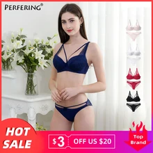 Perfering Горячая Мода французское кружево сексуальный комплект нижнего белья пуш-ап нижнее белье бюстгальтер без косточек бесшовный бюстгальтер женский романтический