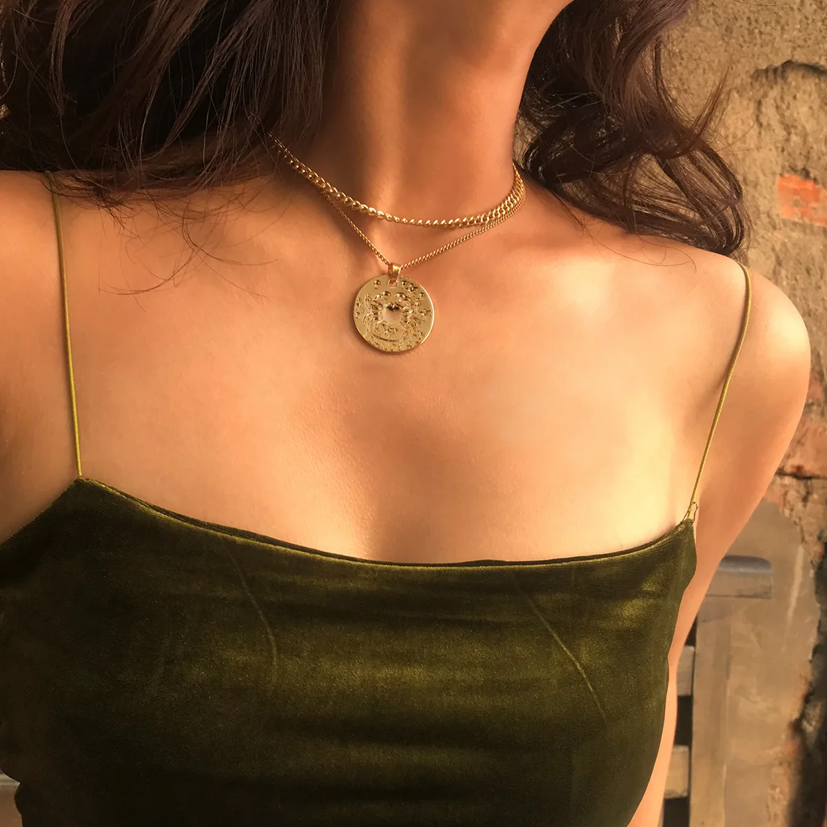 

KingDeng Necklace Pendent Women Fashion Jewelry Personalized Layered Necklaces Vintage Geometric Gold Chains Party Punk Gothic
