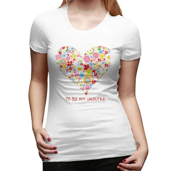 

2020 Harajuku Summer Pink Heart Shape Pattern Floral Print T Shirt Women O-Neck T-shirt vintage Casual Streetwear Tops Tshirt