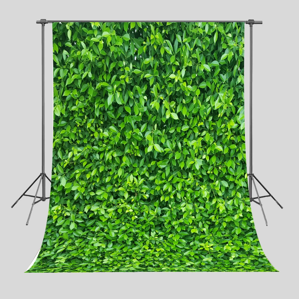 

Simulated Green Leaves Plant Photography Backdrops Weddding Background Children Birthday Party Leaf Decoration Photo Studio Prop