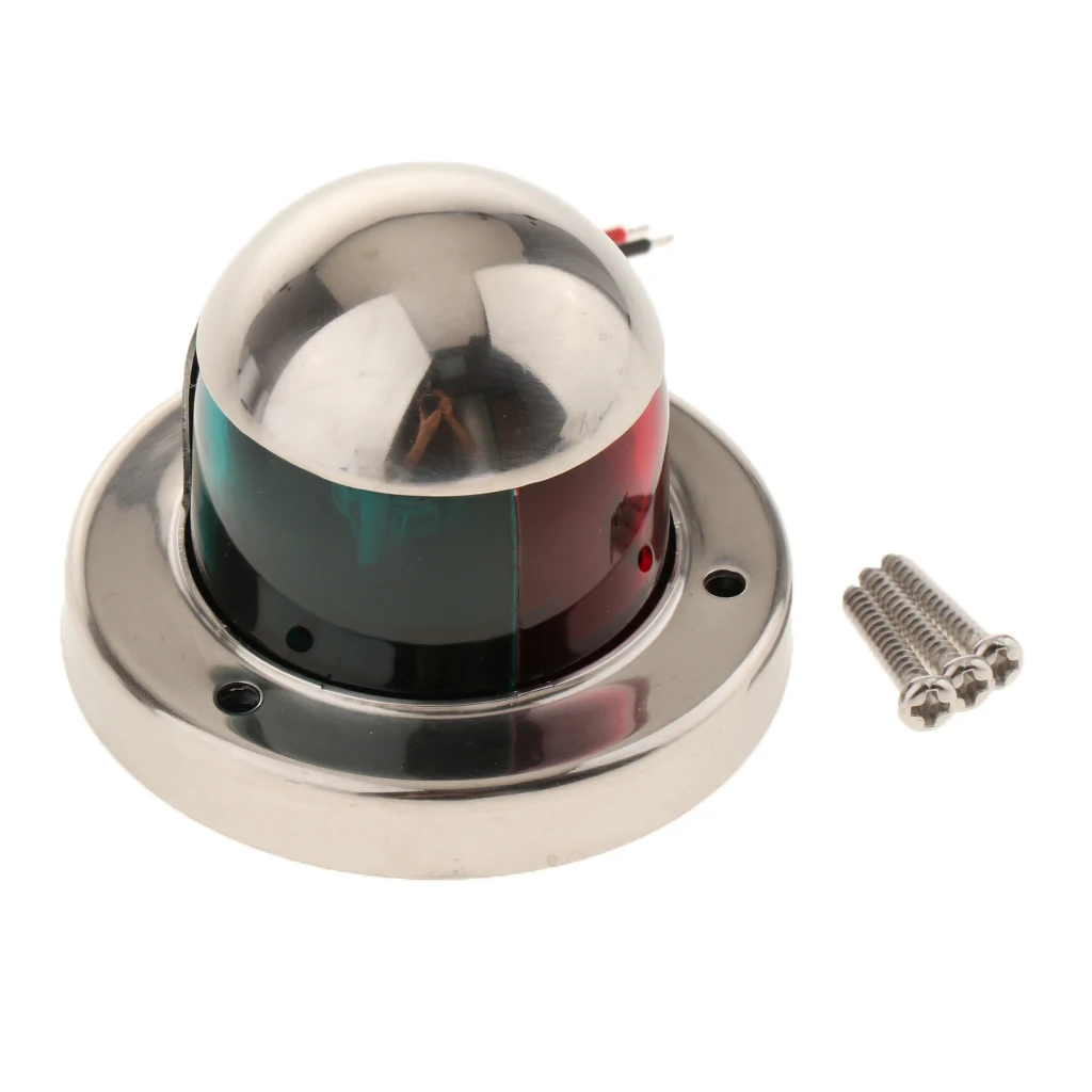 Red & Green LED Navigation Signal Light Lamp 12V For Marine Boat Yacht