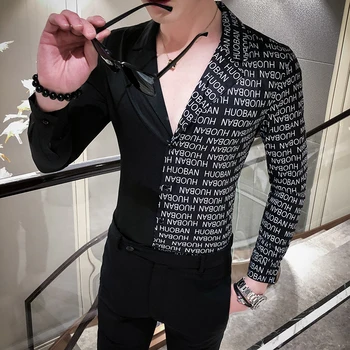 

Luxury Floral Shirt Men Fashion 2020 Spring Long Sleeve Mens Casual Shirts Streetwear Slim Fit Night Club Party Dress Tuxedo 3XL