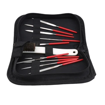 

13Pcs/set Diamond 3* 140 Key Files Black Brush Bristle Parts Box Kit Woodworking Tools Set High Quality