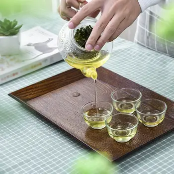 

Acacia Rectangle Wooden Tea Tray Serving Table Plate Snacks Food Fruit Storage Dish Display Plate for Hotel Home Serving Tray #