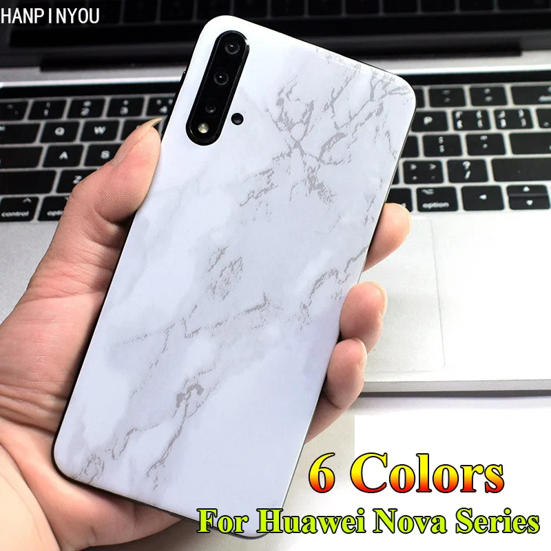 

For Huawei Nova 5 4 3 3e 3i 4e 5i Pro Vintage Marble Full Back Cover Protective Film Decals Skin Sticker (Not a Case)