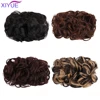 XIYUE Synthetic Short Curly Chignon Elastic Rubber Band Two Plastic Comb Clips in Hair Extensions Hair Bun for Girls False ► Photo 3/6