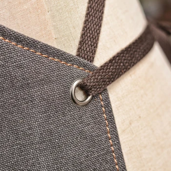 

Thicken Durable Canvas Work Apron, Multifunction Tool Aprons with Pockets Back C GXMA