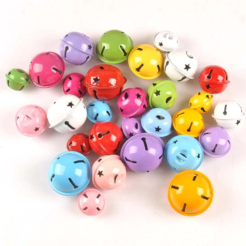 hollowed Iron Loose metal Beads Jingle Bells Christmas Decoration Pendants DIY material Crafts Christmas Bells cp2678