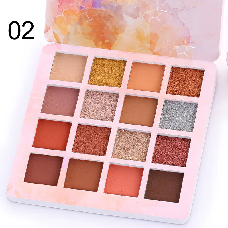 Cmaadu 16Colors Matte Eyeshadow pallete Profesional Long-lasting Waterproof Eye Shadow Natural Eye Makeup pallete TSLM1 - Цвет: 02